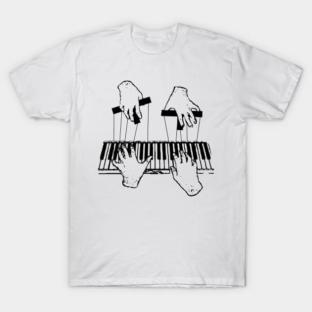 Funny Piano Teacher and Piano Student T-Shirt by Mewzeek_T